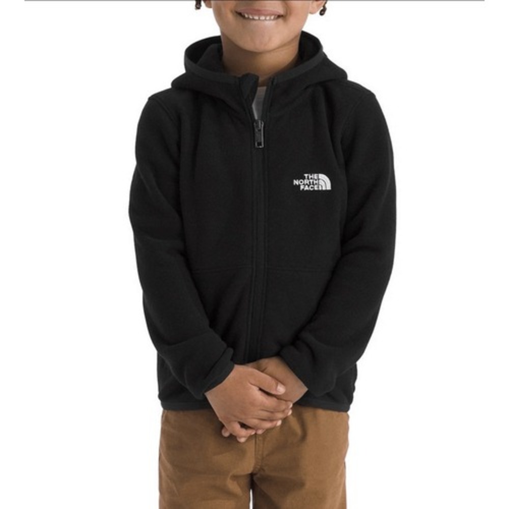 The North Face Little Kids' Glacier Full-Zip Fleece Hoodie Black Size 4 NWT